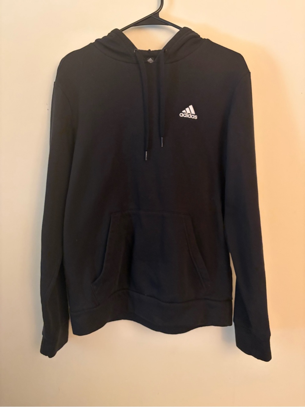 adidas Black Pullover Hoodie with Small Logo